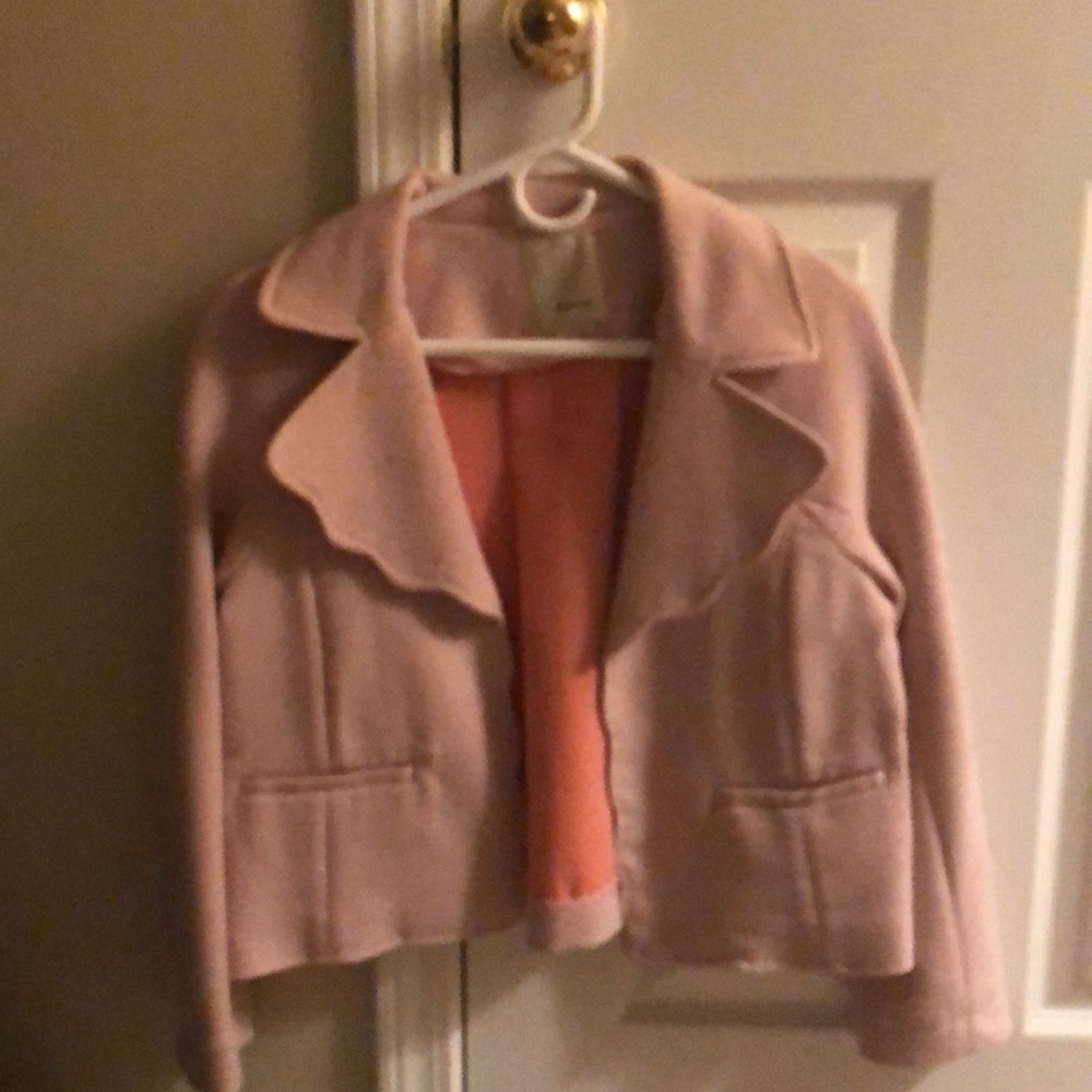 Anthropologie pink coat/blazer